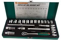Набор торцевых головок 3/8"DR, диаметр 6-22 мм Jonnesway S04H3125S, 25 штук