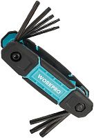 Набор складных шестигранных ключей TORX Workpro WP222030, 8 штук