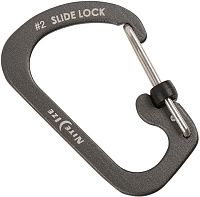 Карабин алюминиевый с фиксатором Nite Ize SlideLock CSLA2-09-R6, размер 2, черный