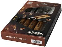 Изображение товара Набор стамесок с деревянной рукояткой PROFI Narex 869901, 4 штуки в картонной коробке