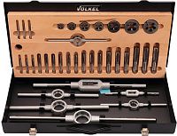 Изображение товара Набор метчиков и плашек UNC 1/4-3/4" Volkel HSS-G 35 шт