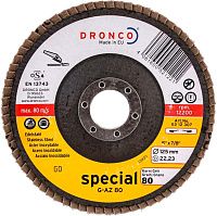 Диск лепестковый торцевой 125х22,23 мм K80 DRONCO G-AZ 5212307, циркониевый