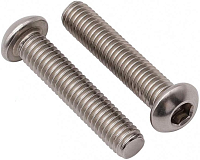 Винт с полукруглой головкой и внутренним шестигранником UNC 3/8"-16х1 1/4" DIN 7380, нержавеющая сталь А2