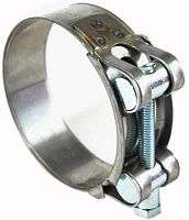 Хомут силовой одноболтовый 104-112/24 мм, нержавеющая сталь W2, 10 шт