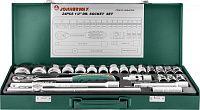 Набор торцевых головок 1/2"DR, диаметр 8-34 мм Jonnesway S04H4724S, 24 штуки
