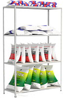 Стеллаж металлический до 100 кг, 4 полки Металл-завод СТФ 1564-2,5 2500х1500х600 мм