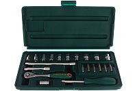 Набор торцевых головок 1/4"DR, диаметр 4-13 мм Jonnesway S04H2721S, 21 штука