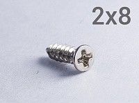 Шуруп 2х8 с потайной головкой и острым концом (цинк)