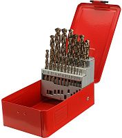 Набор сверл по металлу 1-13 мм HSSE-Co5 130° DIN 338 PRO H-Tools 215215PRO, 25 шт