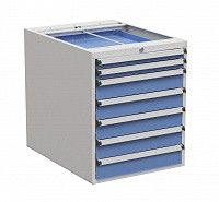 Тумба с выдвижными ящиками высота 660 мм, открывание 85% серия 55/66, Treston 61207110, синяя