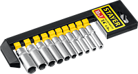 Набор торцовых головок RSS 10SD  1/4" DR Stayer Standard 27759-H10, 10 предметов