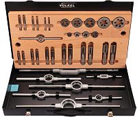 Изображение товара Набор метчиков и плашек UNF 1/4-1 дюйм Volkel HSS-G 35 шт