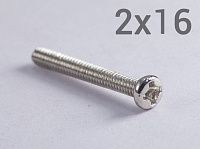 Винт М2х16 с полукруглой головкой шлиц PH, оцинкованная сталь