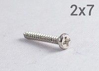 Шуруп полусфера 2х7 мм с острым концом, оцинкованная сталь