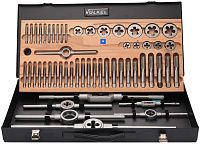 Набор метчиков и плашек UNC/UNF 1/4"-3/4" HSS-G Volkel V48066, 56 предметов