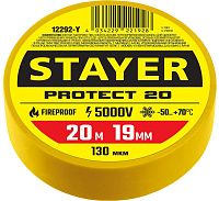 Изолента 19х20 5000 В Protect-20 Stayer 12292-Y, желтая