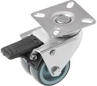 Изображение товара Колесо аппаратное поворотное двойное с тормозом 50 мм SCNDB 25