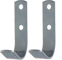 Крючок для одежды однорожковый 60х40х15 мм ПТ 802030900, оцинкованная сталь, 2 шт