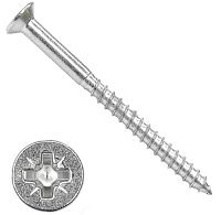 Саморез с потайной головкой и неполной резьбой PZ 4,0х60 DIN 7997, нержавеющая сталь А2