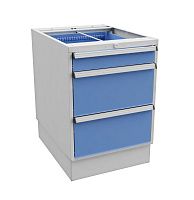 Тумба с выдвижными ящиками высота 800 мм, открывание 85% серия 55/66, Treston 61207211, синяя