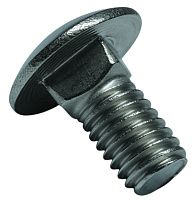 Болт мебельный дюймовый UNC 1/4"-20x6 1/2" (165 мм) DIN 603, нержавеющая сталь А2 (18-8)
