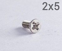 Шуруп 2х5 мм с потайной головкой и тупым концом, оцинкованная сталь