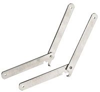 Откидная направляющая для секретера 116х124 мм Gah Alberts 953270, оцинкованная сталь