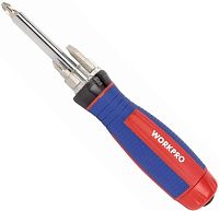 Отвертка 4 в 1 с подсветкой Workpro WP221047