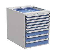 Тумба с выдвижными ящиками высота 660 мм, открывание 85% серия 55/66, Treston 61207119, синяя