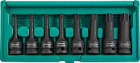 Набор ударных головок 1/2"DR, внешний TORX Т30-T80, Jonnesway S06A408S, 8 штук