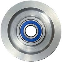 Ролик металлический с 2-мя подшипниками 135 мм, оцинкованная сталь