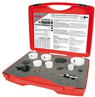 Набор коронок 22-64 мм, 2 адаптера, HSSE-Co8 EK1 Ruko 126305, 8 предметов