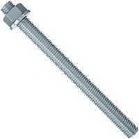 Шпилька резьбовая анкерная G M27х1000 мм GVZ Fischer 561526, класс прочности 8.8, оцинкованная сталь