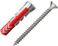 Дюбель 6х30 с шурупом из нержавеющей стали A2 S Fischer DUOPOWER K NV 535486, нейлон, 4 шт в блистере