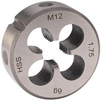 Плашка М12х1,75 мм HSS DIN EN 22568 H-Tools 240120HT, метрическая резьба