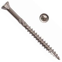 Саморез универсальный по дереву с потайной головкой и шлицем Torx тип 17 Himtex ASU, нержавеющая сталь А2