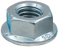 Гайка с фланцем мелкая резьба М10х1,25 DIN 6923, класс прочности 10, оцинкованная сталь