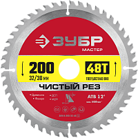 Диск пильный по дереву 300х32/30 мм ЗУБР Чистый рез 36914-300-32-60_z01
