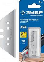 Трапецевидные лезвия A24 ЗУБР 09712-24-5, 5 шт Трапецевидные лезвия A24 ЗУБР 09712-24-5, 5 шт