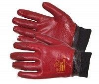Изображение товара Перчатки рабочие c полимер. покрытием ELEMENTA OPTIMA PVC RUBY ™ размер 9