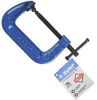 Струбцина чугунная ПСС-80, тип С 75 мм, G-образная, ЗУБР PROF 32245-075