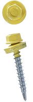 Саморез кровельный со сверлом 5,5х38 RAL 1016 зеленовато- желтый (сера)