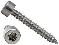 Саморез с цилиндрической головкой 5,5х35 мм и шлицем TORX T25 DIN 912, нержавеющая сталь А2