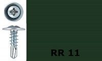 Саморез-клоп с буром 4,2х16 окрашенный, RR 11 (зелёный)