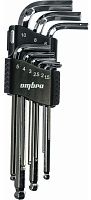 Набор шестигранных ключей (1,5-10 мм) с шаром Ombra OMT9S, 9 штук
