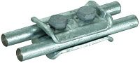 Параллельный соединитель проводников одинакового диаметра, с двумя болтами, Rd=7-10 мм DEHN 307000, горячий цинк
