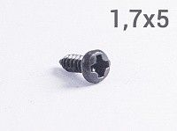 Шуруп 1,7х5 полусфера с полной резьбой (черный) Шуруп 1,7х5 полусфера с полной резьбой (черный)