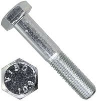 Болт с неполной мелкой резьбой М18х1,5х40 DIN 960 (ISO 8765) класс прочности 10.9, оцинкованная сталь