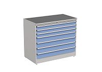 Тумба с выдвижными ящиками высота 1100 мм нагрузка на ящик 200 кг 130/110, Treston 61507044H