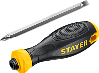 Отвертка переставная 80 мм PH2/SL6 Stayer Hercules 2512_z02